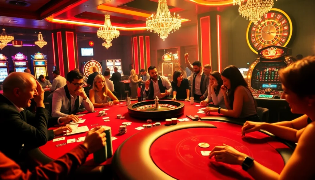 Experience the thrill of gaming with https://betvisa.charity/, showcasing vibrant poker tables filled with colorful chips and joyful players.