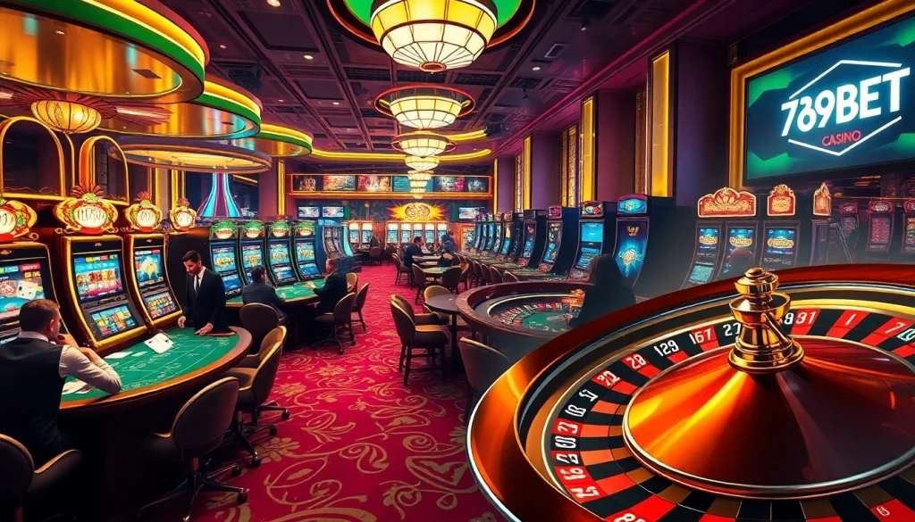 Experience the thrill of winning at 789BET with vibrant casino games featuring poker chips and bright slot machines.