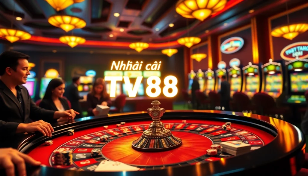 Experience the thrill of gambling at Nhà cái TV88 with dynamic casino games like roulette and lively players.